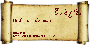 Bródi Ámon névjegykártya